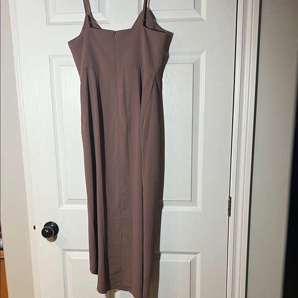 Lulu's Mauve Asymmetrical Spaghetti Strap Dress - Picture 3 of 3